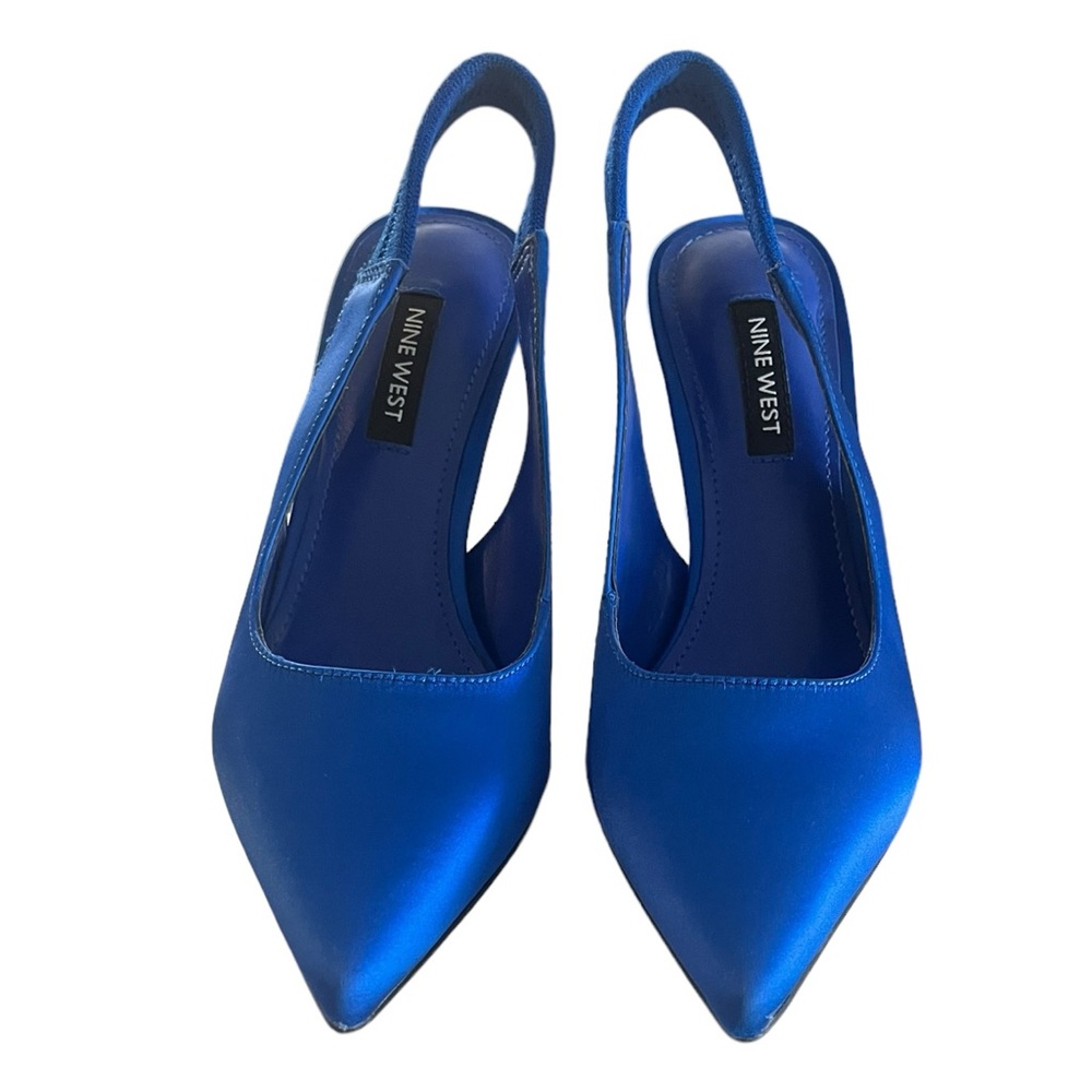 Nine West Pumps | Blue Satin | Size: 5 - Picture 7 of 9